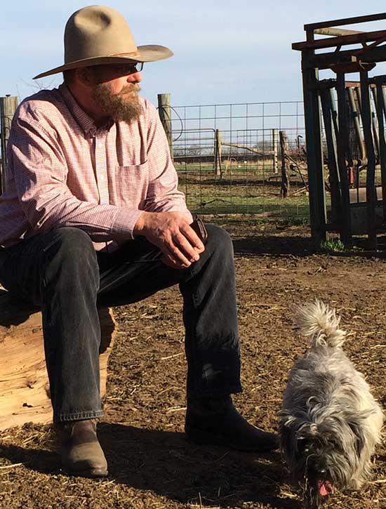Hank and George hang in the corral.